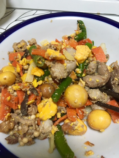 鍛人の筋肉飯！～珍しい食材の【親鶏玉ひも】を使って煮込み料理を作ってみました